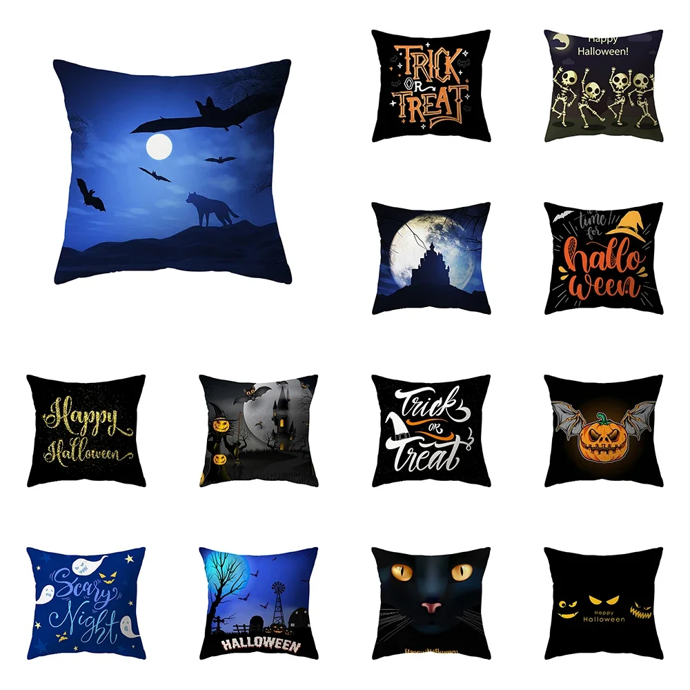 Halloween Theme Scary Pumpkin Skull Print Pattern Cushion Cover Home Decor Sofa Polyester Throw Pillow
Halloween Theme Scary Pumpkin Skull Print Pattern Cushion Cover Home Decor Sofa Polyester Throw Pillow