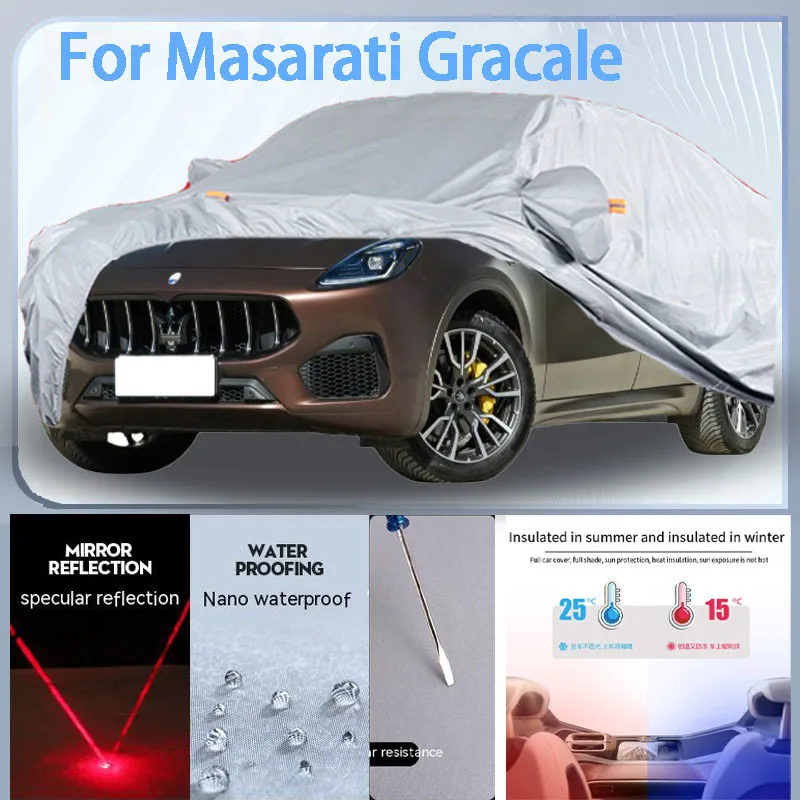For Masarati Gracale Full Car cover with UV protection and Winter Insulation roles,Rainproof,Snowproof Ati-frost properties.
For Masarati Gracale Full Car cover with UV protection and Winter Insulation roles,Rainproof,Snowproof Ati-frost properties.