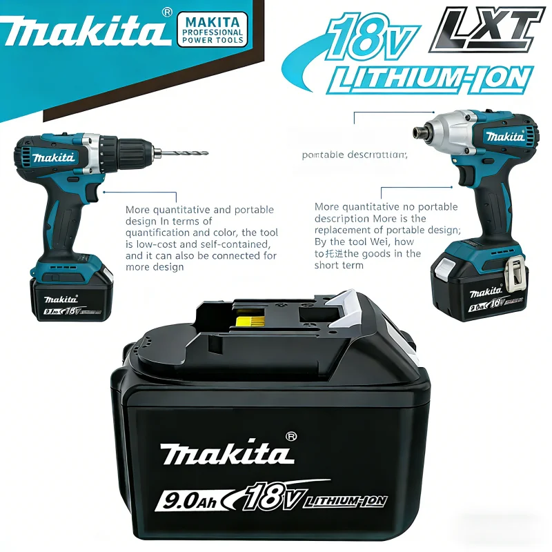 Makita 18V 6.0Ah Battery for DTW700 LXT Brushless Cordless Impact Wrench,700N·m High Torque 1/2 Inch Electric Wrench Power Tool
Makita 18V 6.0Ah Battery for DTW700 LXT Brushless Cordless Impact Wrench,700N·m High Torque 1/2 Inch Electric Wrench Power Tool