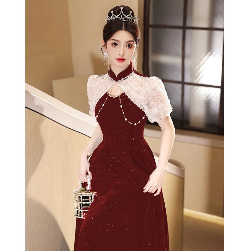 New Chinese Sle Wedding Dr 2024 New Bride High-End Engagement Dinner Dr Women's Red Wedding Clothes Summer Faion
New Chinese Sle Wedding Dr 2024 New Bride High-End Engagement Dinner Dr Women's Red Wedding Clothes Summer Faion