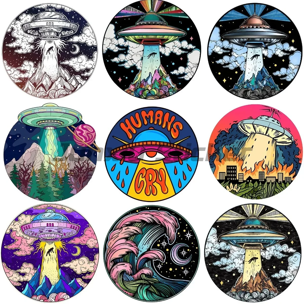 Creative Alien UFO Stickers Laptop Watherproof Moto Window Truck Car Wall Door Decals Customizable
Creative Alien UFO Stickers Laptop Watherproof Moto Window Truck Car Wall Door Decals Customizable