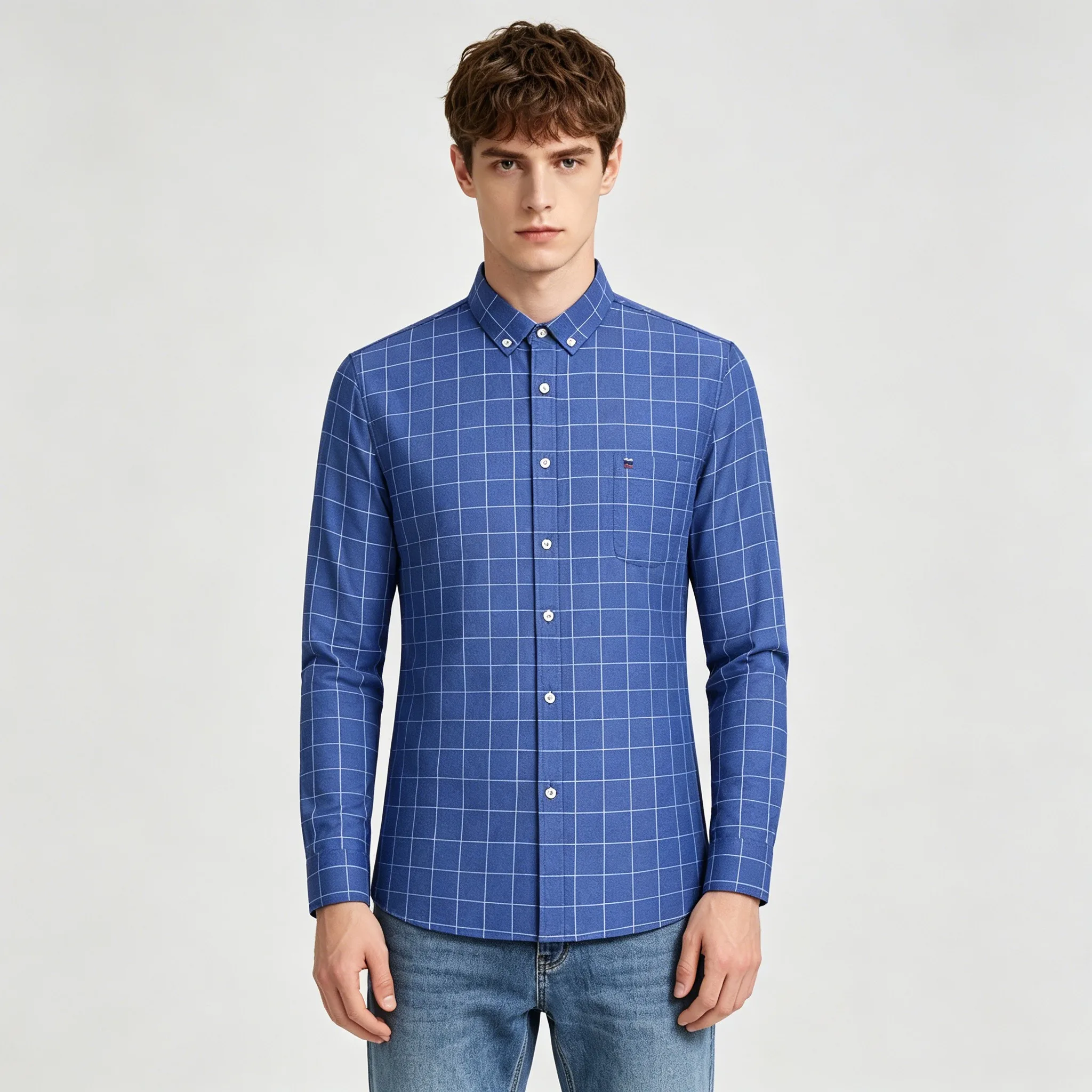 2026 Casual Pure Cotton Oxford Regular Fit Fashion Button Man Dress Shirts Mens Shirts Long Sleeve Plain Soild
2026 Casual Pure Cotton Oxford Regular Fit Fashion Button Man Dress Shirts Mens Shirts Long Sleeve Plain Soild