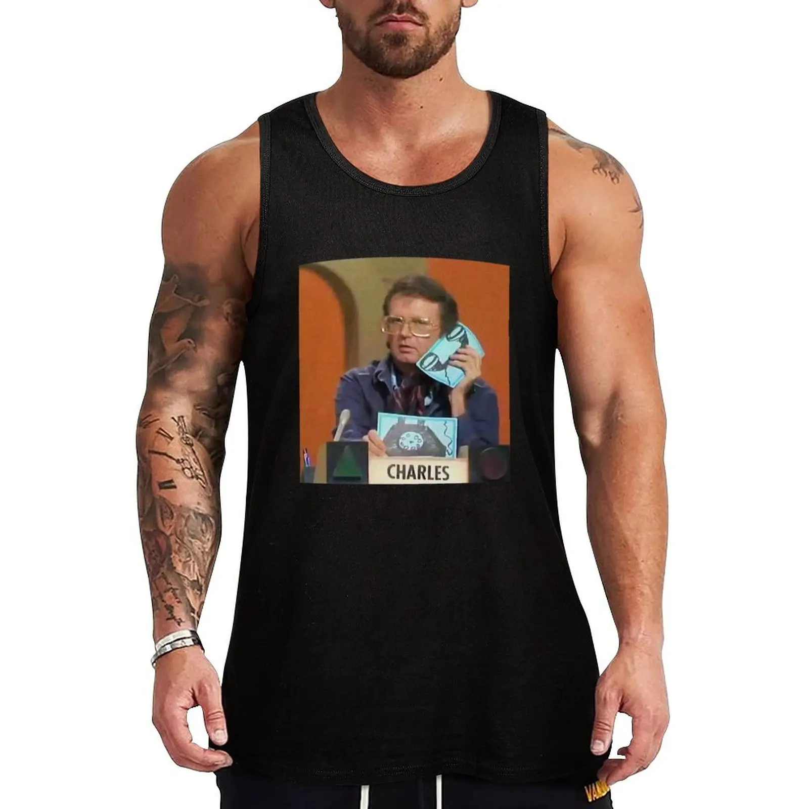 Charles Nelson Reilly color photo Classic Tank Top sports suits Sportswear for men gym top
Charles Nelson Reilly color photo Classic Tank Top sports suits Sportswear for men gym top