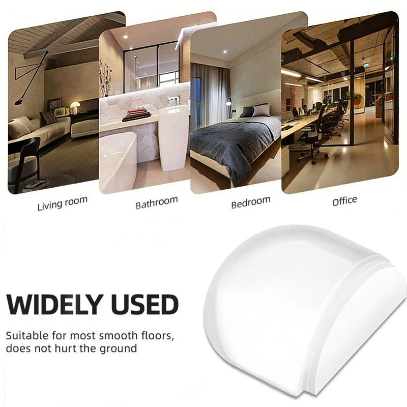 Non perforated transparent door stopper, used for wall protection, as well as door buffering for home and office wall protection
Non perforated transparent door stopper, used for wall protection, as well as door buffering for home and office wall protection