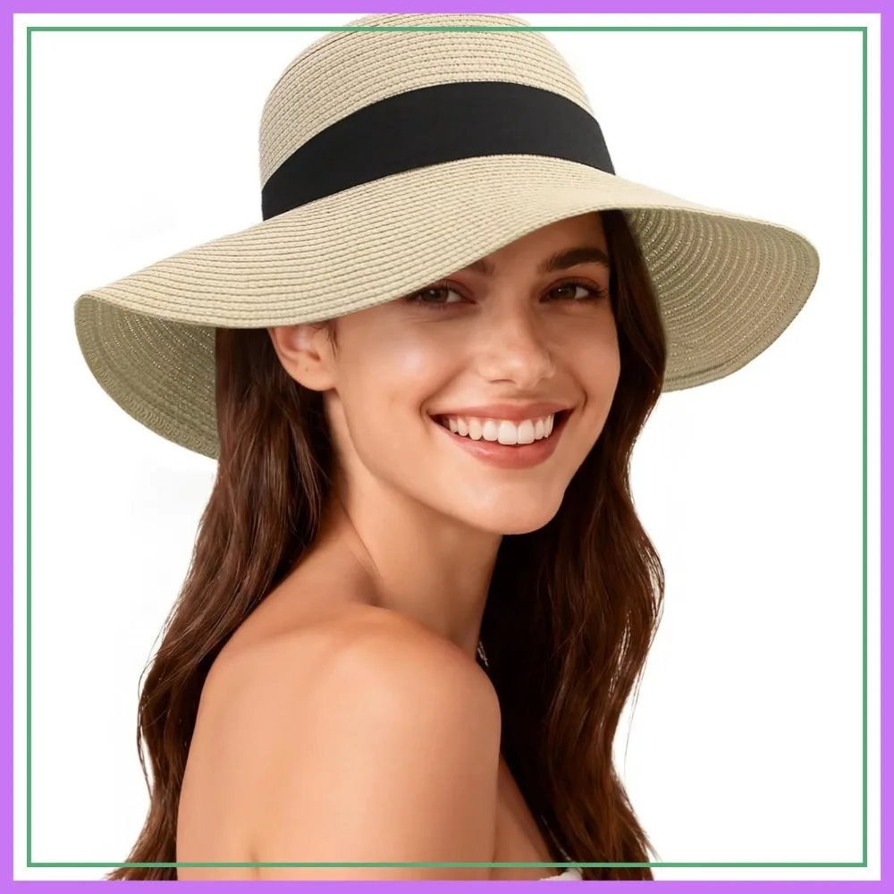 Wide Brim Straw Sun Hat for Women UPF 50+ UV Protection, Floppy Foldable Summer Beach Hat
Wide Brim Straw Sun Hat for Women UPF 50+ UV Protection, Floppy Foldable Summer Beach Hat