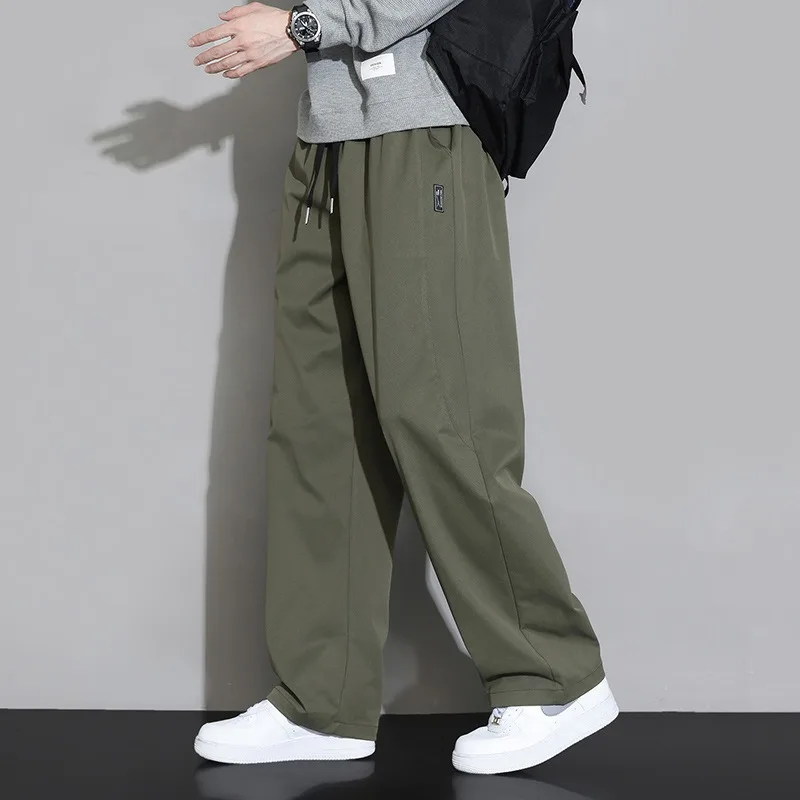 Men's Drawstring Straight Cargo Pants Loose Wide Leg Outdoor Windproof Casual Trousers Army Green
Men's Drawstring Straight Cargo Pants Loose Wide Leg Outdoor Windproof Casual Trousers Army Green