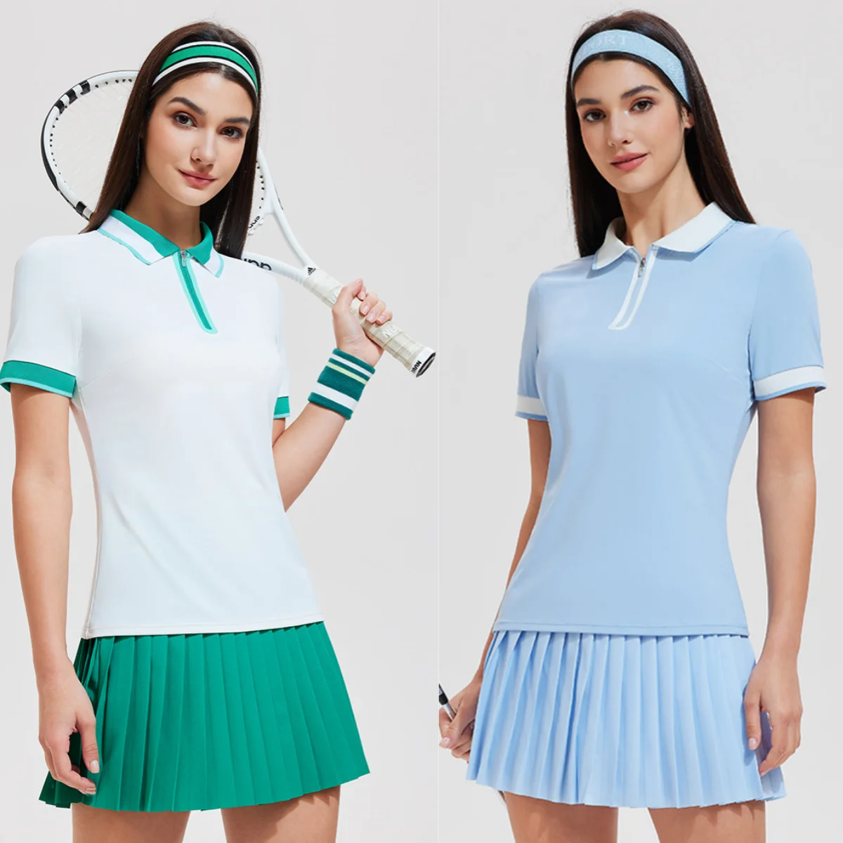 Summer tennis skirt set outdoor sports breathable fitness T-shirt women's slim golf short-sleeved polo shirt Badminton yoga set
Summer tennis skirt set outdoor sports breathable fitness T-shirt women's slim golf short-sleeved polo shirt Badminton yoga set