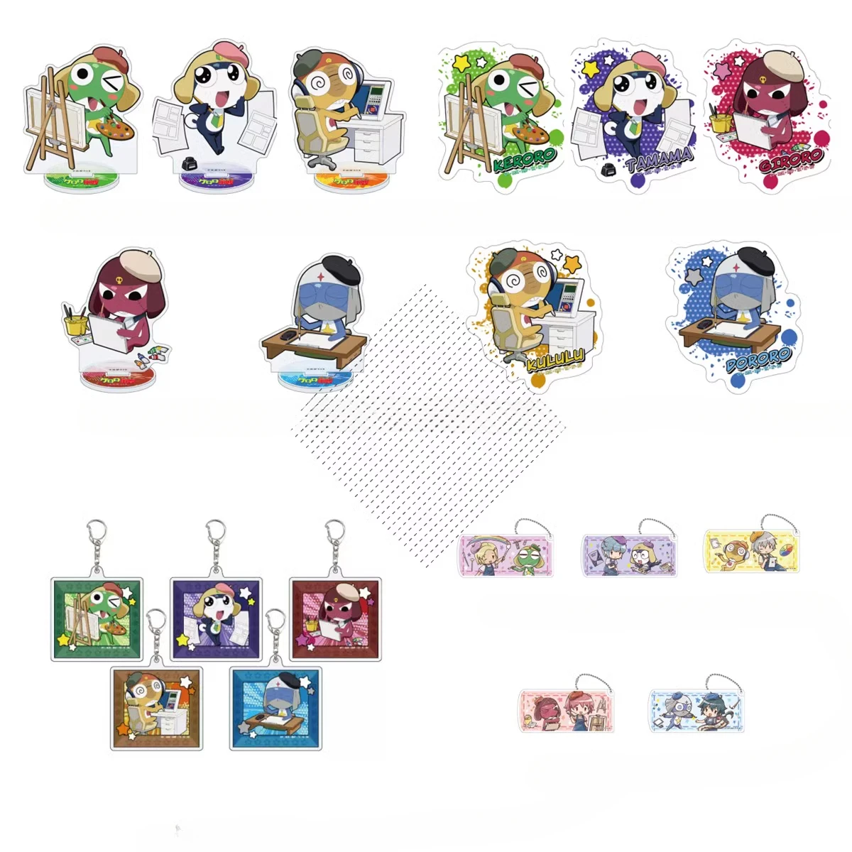 Game Giroro Kururu Tamama Acrylic Stand Figure Doll Anime Keychain Cosplay Toy for Gift
Game Giroro Kururu Tamama Acrylic Stand Figure Doll Anime Keychain Cosplay Toy for Gift
