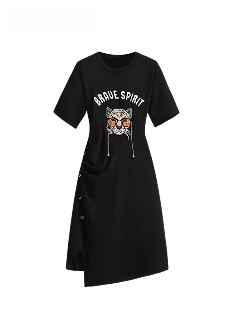 plus Size Short Sleeve Dress Asymmetrical Design Summer New Style for Plump Women City Commute Thinming Sensation Midi Dress
plus Size Short Sleeve Dress Asymmetrical Design Summer New Style for Plump Women City Commute Thinming Sensation Midi Dress