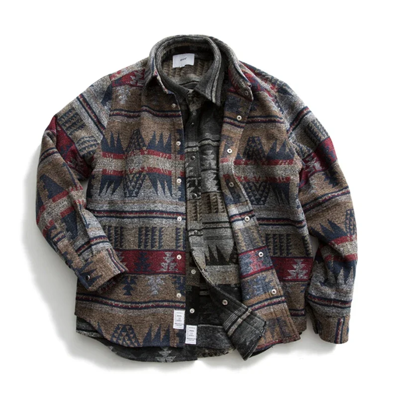 Wool Ameikaji Retro Japanese Ethnic Style Shirt Thickened Loose Warm Printed Cotton Jacket Men's Fashion Casual Coat
Wool Ameikaji Retro Japanese Ethnic Style Shirt Thickened Loose Warm Printed Cotton Jacket Men's Fashion Casual Coat