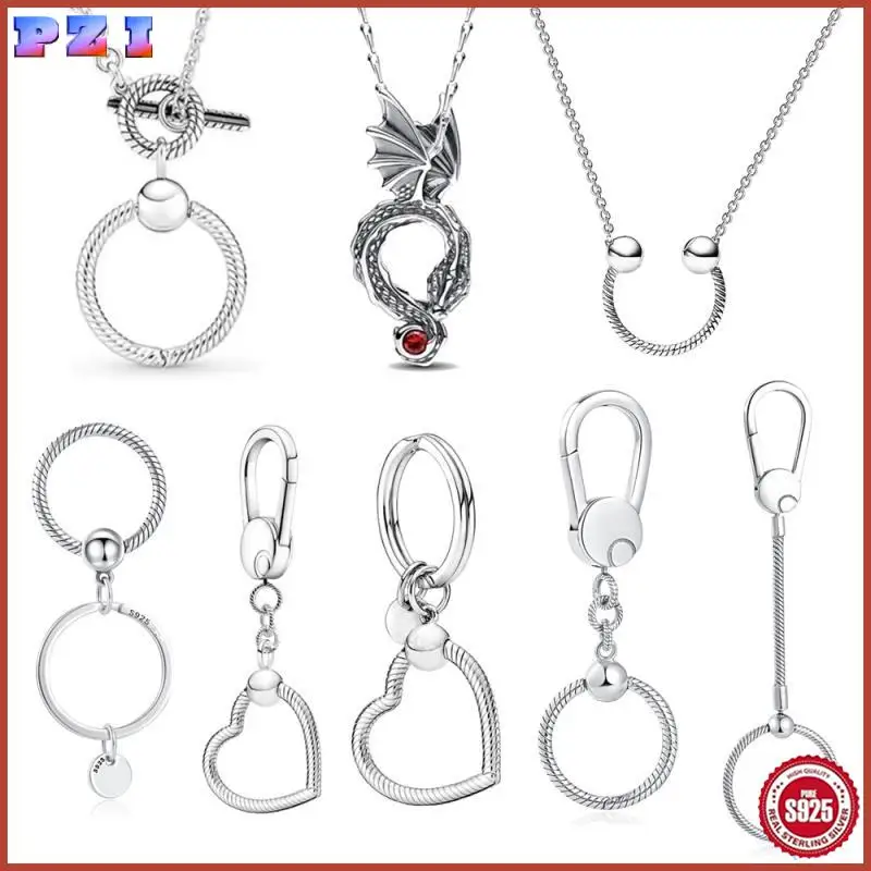 Original Logo New 925 Silver Necklace Accessories DIY Charms Beaded Keychain For Women Jewelry
Original Logo New 925 Silver Necklace Accessories DIY Charms Beaded Keychain For Women Jewelry