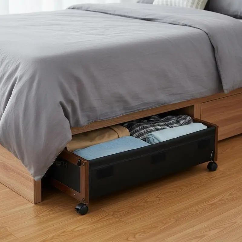 Under Bed Storage with Wheels, 25.6 x 18.1 x 7.1 inch Underbed Containers, Underbed Shoes Organizer with Lockable Wheels, Rol
Under Bed Storage with Wheels, 25.6 x 18.1 x 7.1 inch Underbed Containers, Underbed Shoes Organizer with Lockable Wheels, Rol