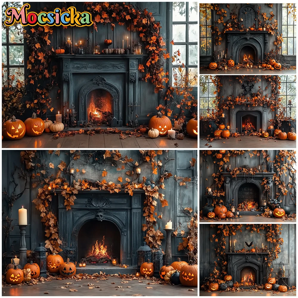 Mocsicka Halloween Fireplace Background Pumpkin Party Child Photo Backdrop Photography Indoor Yellow Leaf Bat Decorations Banner
Mocsicka Halloween Fireplace Background Pumpkin Party Child Photo Backdrop Photography Indoor Yellow Leaf Bat Decorations Banner