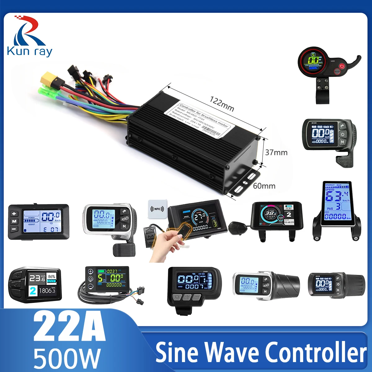 Синусоидальный контроллер для электронного велосипеда 22А, 36 В/48 В/52 В/60 В, 500 Вт с дисплеем S830U, USB-порт для зарядки, трехрежимный контроллер для электронного скутера 
Синусоидальный контроллер для электронного велосипеда 22А, 36 В/48 В/52 В/60 В, 500 Вт с дисплеем S830U, USB-порт для зарядки, трехрежимный контроллер для электронного скутера