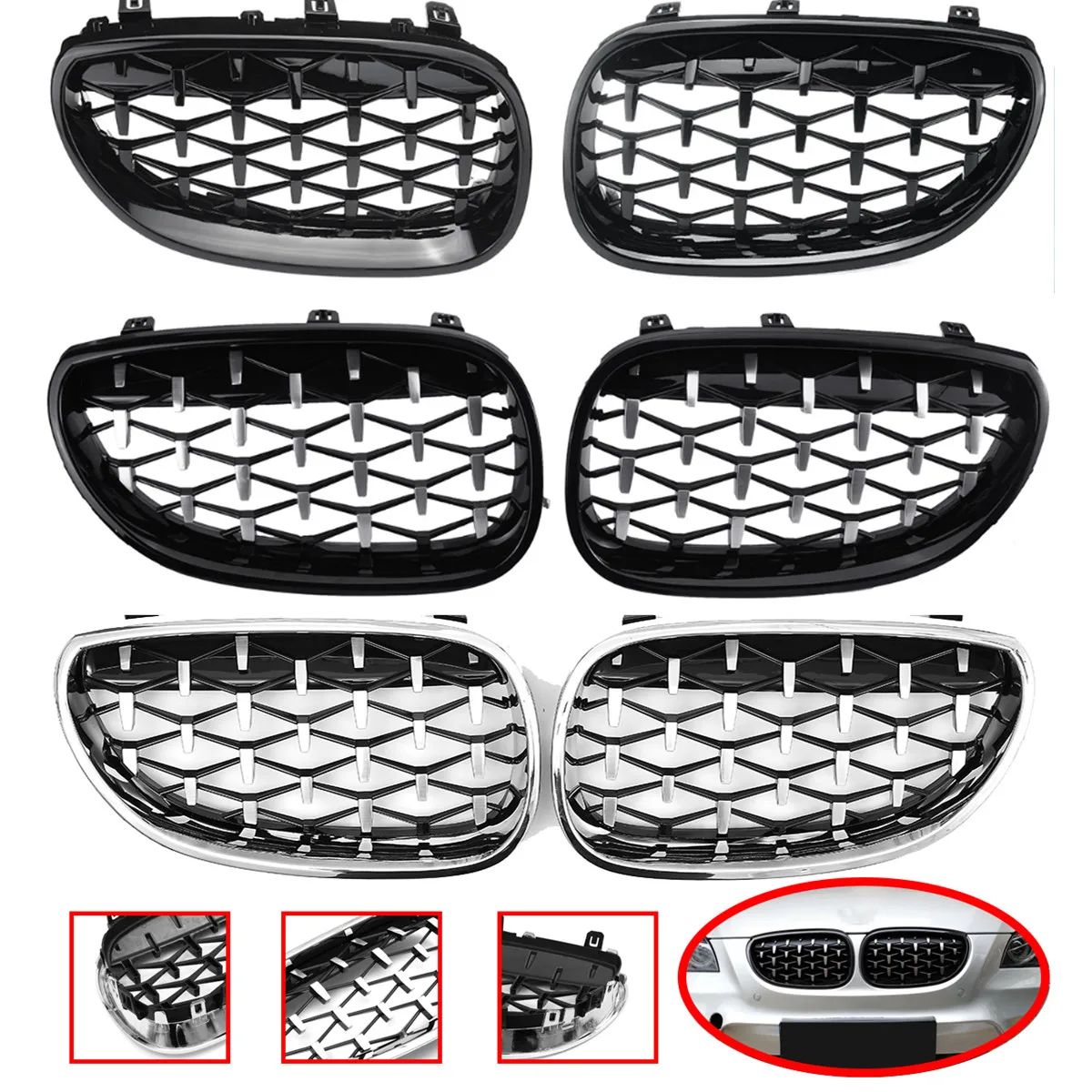 Бриллиантовый гриль для BMW 5 серии E60 E61 550I 535I M5 2003-2010, передняя решетка радиатора, гриль в стиле метеорита, гоночный гриль
Бриллиантовый гриль для BMW 5 серии E60 E61 550I 535I M5 2003-2010, передняя решетка радиатора, гриль в стиле метеорита, гоночный гриль
