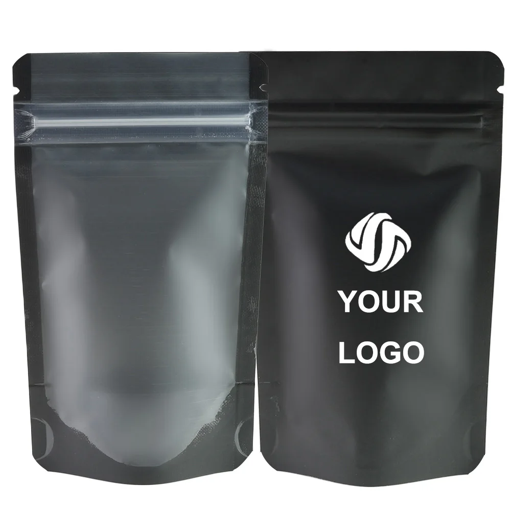 Изготовленная на заказ сумка с логотипом Stand Up Ziplock, матовая черная упаковка для делового хранения продуктов питания на молнии Mylar Doypack с прозрачной передней частью
Изготовленная на заказ сумка с логотипом Stand Up Ziplock, матовая черная упаковка для делового хранения продуктов питания на молнии Mylar Doypack с прозрачной передней частью