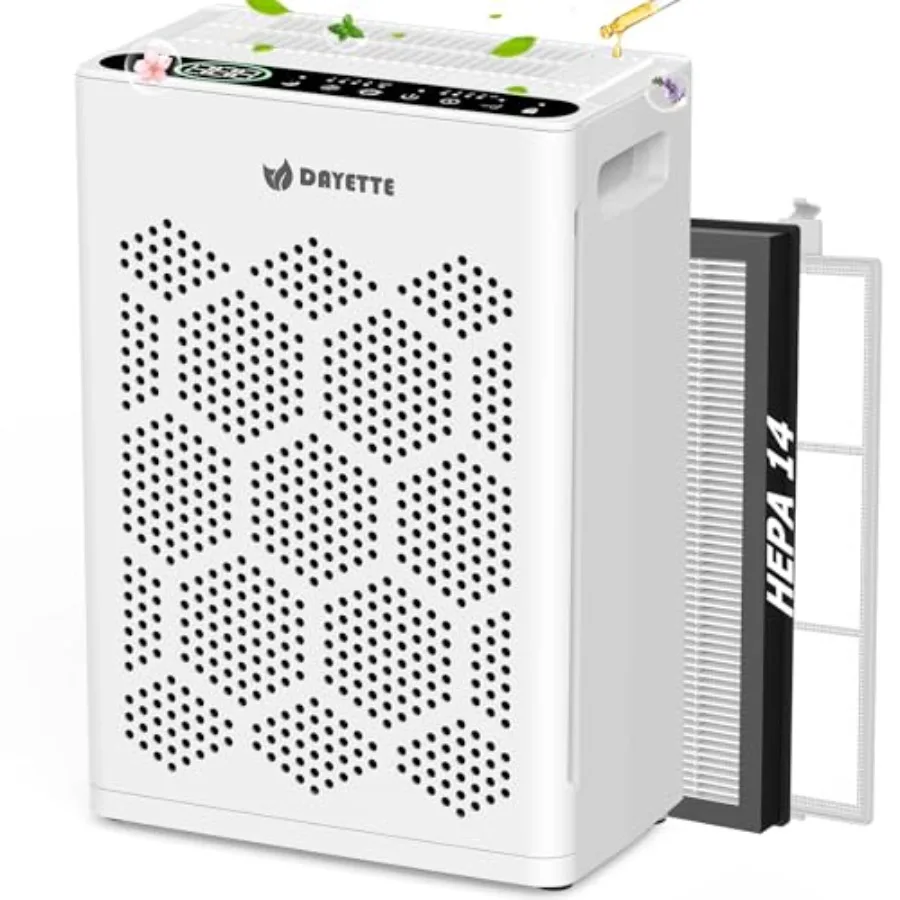 Air Purifiers for Home Large Room Up to 2400 Ft with HEPA 14 Filter, Pet Air Purifier with Washable Filter for Bedroom with Fra
Air Purifiers for Home Large Room Up to 2400 Ft with HEPA 14 Filter, Pet Air Purifier with Washable Filter for Bedroom with Fra