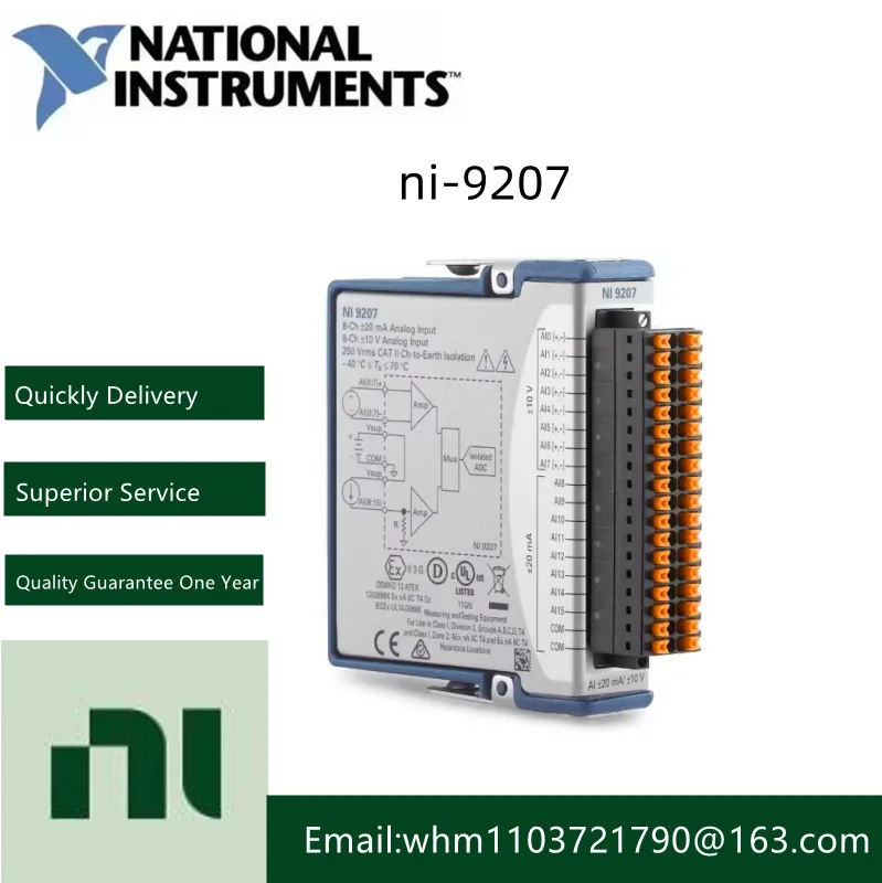 Новый модуль аналогового ввода общего назначения напряжения и тока NI 9207. 781068 -01
Новый модуль аналогового ввода общего назначения напряжения и тока NI 9207. 781068 -01