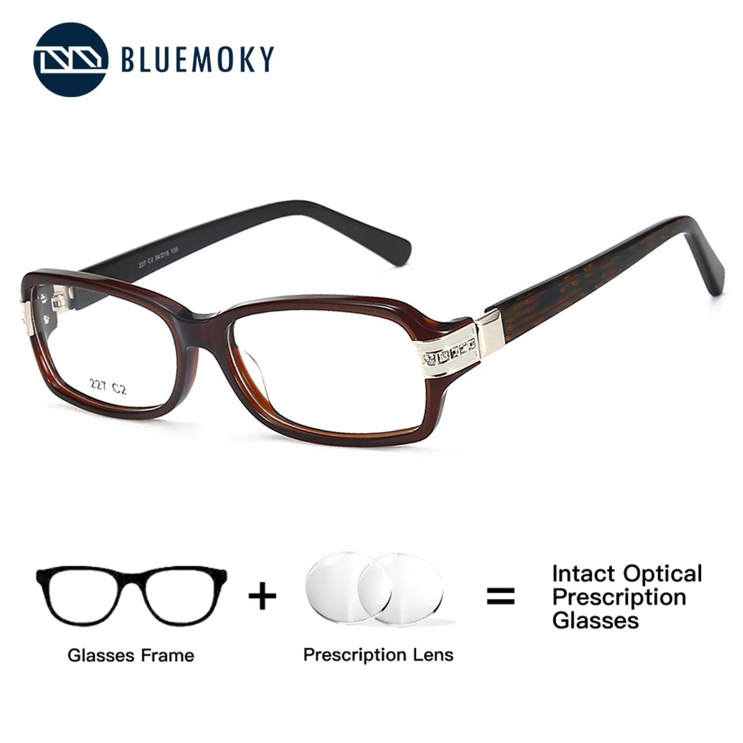 BLUEMOKY handmade acetate fiber women's rectangular prescription glasses square multifocal glasses, anti blue light photochromic
BLUEMOKY handmade acetate fiber women's rectangular prescription glasses square multifocal glasses, anti blue light photochromic