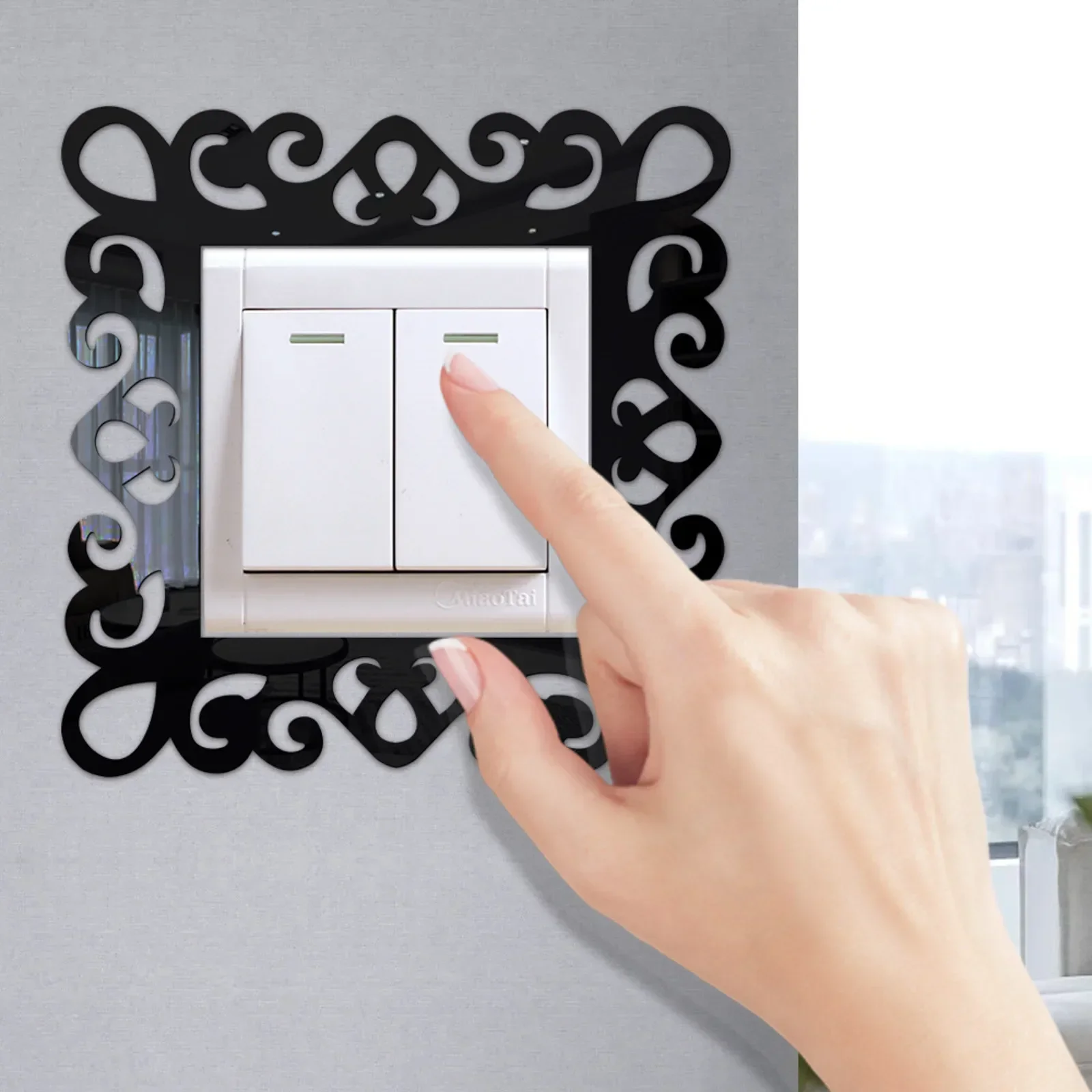 Acrylic Flower Switch Sticker Single Light Surround Socket Finger Plate Panel Cover Home Hot Office Home Decoration Wall Sticker
Acrylic Flower Switch Sticker Single Light Surround Socket Finger Plate Panel Cover Home Hot Office Home Decoration Wall Sticker