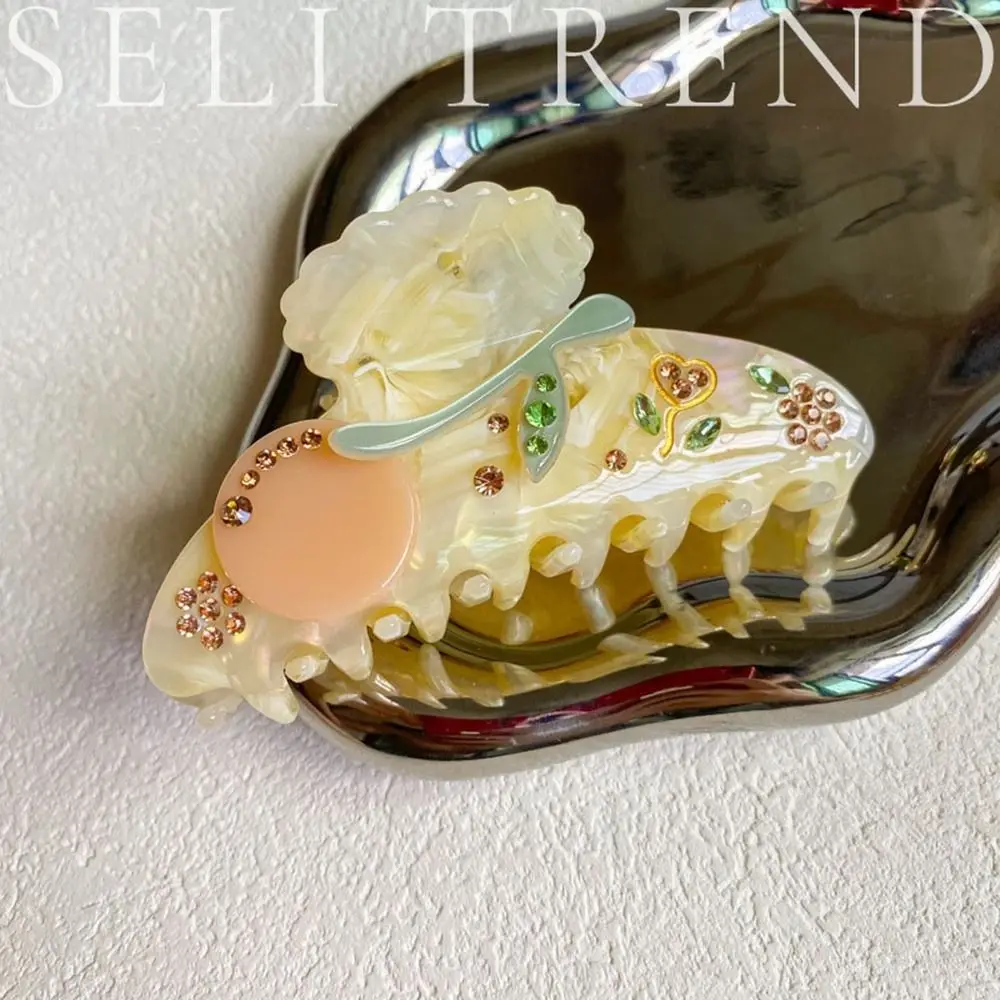 Fashion Acetic Acid Acetate Flower Hair Claw Cherry Diamond Rhinestone Hair Clip Grab Clip Headdress Shark Clip Girl
Fashion Acetic Acid Acetate Flower Hair Claw Cherry Diamond Rhinestone Hair Clip Grab Clip Headdress Shark Clip Girl