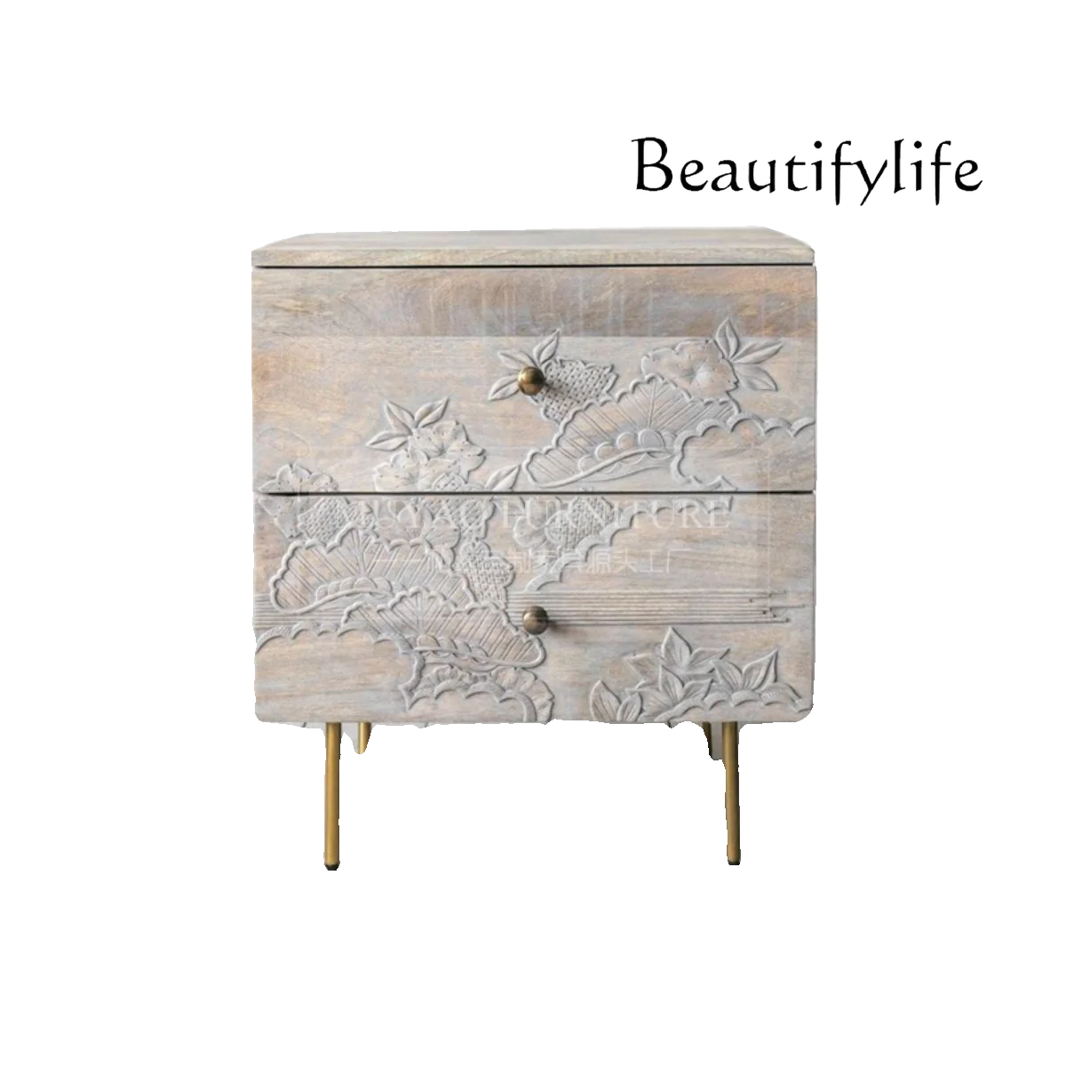 Vintage carved bedside table French solid wood carved cloud bedside simple bedroom chest of drawers
Vintage carved bedside table French solid wood carved cloud bedside simple bedroom chest of drawers