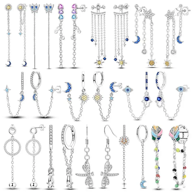 Original 925 Sterling Silver Tassel Earrings Women 2025 Zircon Ear Studs Sparkling Pave Hoop Earring Anniversary Jewelry Gift
Original 925 Sterling Silver Tassel Earrings Women 2025 Zircon Ear Studs Sparkling Pave Hoop Earring Anniversary Jewelry Gift