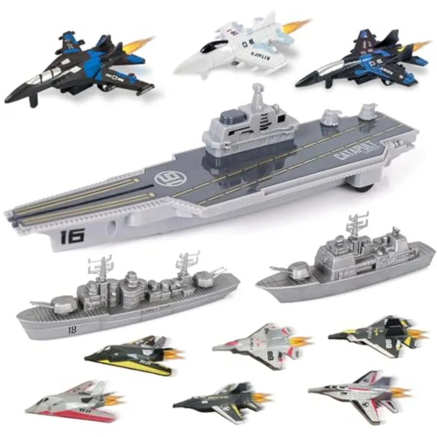 WASK Army Toys for Boys - Launching Military Aircraft Carrier Toys Set Military Naval Ship with Battleship, ply Ship, Fighter J
WASK Army Toys for Boys - Launching Military Aircraft Carrier Toys Set Military Naval Ship with Battleship, ply Ship, Fighter J