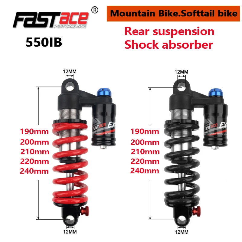 Fastace Mountain Downhill Bicycle Shock Absorber 190/200/210/220/240mm rear suspension Applicable to: MTB electric bikes, etc.
Fastace Mountain Downhill Bicycle Shock Absorber 190/200/210/220/240mm rear suspension Applicable to: MTB electric bikes, etc.