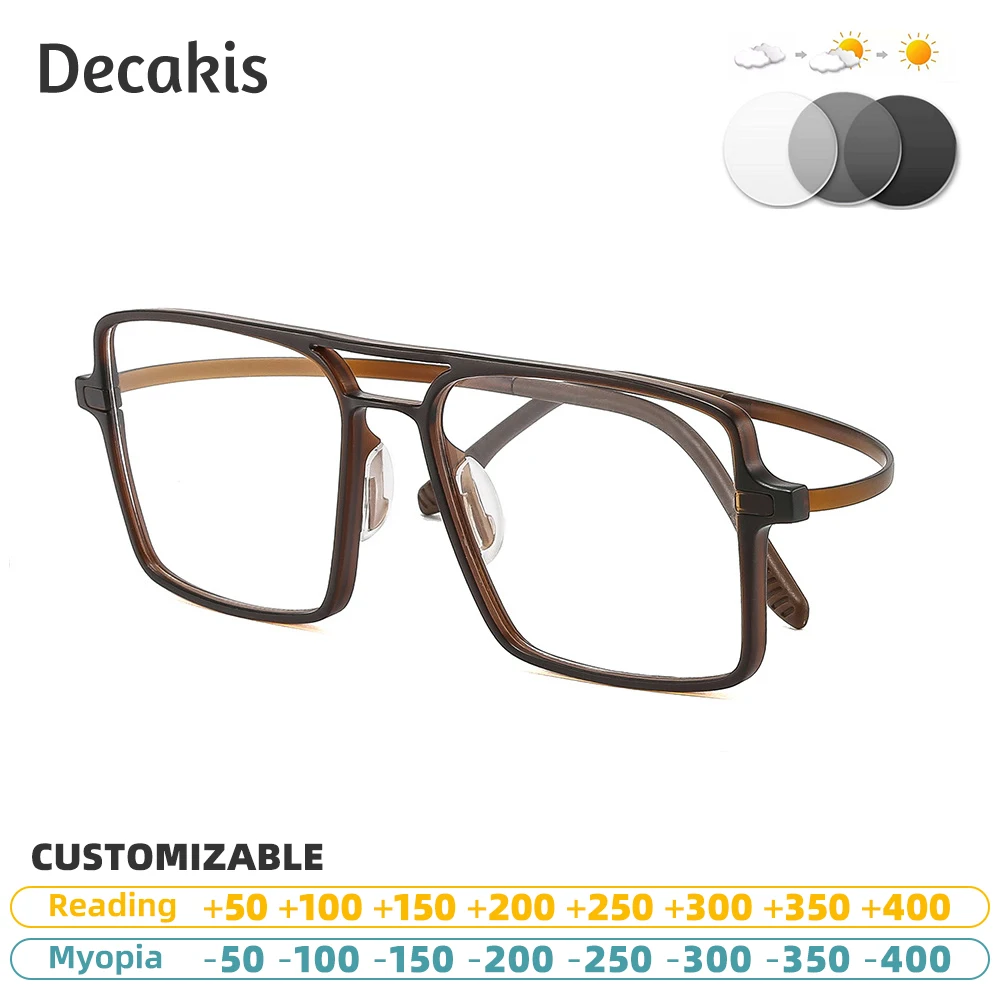 Square Photochromic Anti Blue Light Reading Glasses for Man Tr90 Eyeglasses Frame Lightweight Oversized Sports Spectacles Frames
Square Photochromic Anti Blue Light Reading Glasses for Man Tr90 Eyeglasses Frame Lightweight Oversized Sports Spectacles Frames