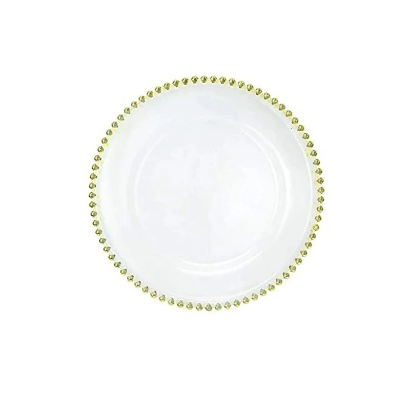 120pcs Clear Charger Plate with Gold Beads Rim Acrylic Plastic Decorative Dinner Serving Wedding Xmas Party Decor
120pcs Clear Charger Plate with Gold Beads Rim Acrylic Plastic Decorative Dinner Serving Wedding Xmas Party Decor