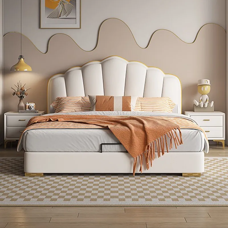 Leather Simple Double Bed White Heavy Rustic Luxury Storage Double Bed Mattress Cheap Modern Cama Twin Furnitures For Bedroom
Leather Simple Double Bed White Heavy Rustic Luxury Storage Double Bed Mattress Cheap Modern Cama Twin Furnitures For Bedroom