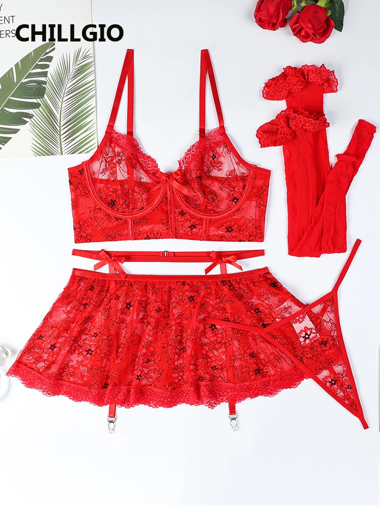 CHILLGIO Women Red Lace Lingerie Ultra Sexy Bra And Panties Set Transparent Underwear Women Set Intimates Sleepwear Club Outfits
CHILLGIO Women Red Lace Lingerie Ultra Sexy Bra And Panties Set Transparent Underwear Women Set Intimates Sleepwear Club Outfits