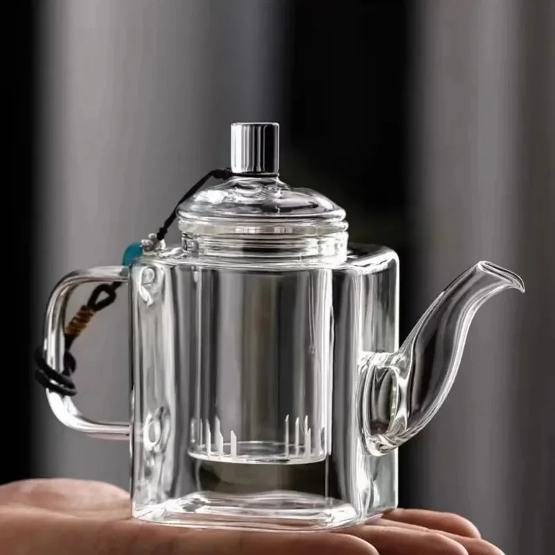 Japanese Style Handmade Heat Resistant Square Glass Teapot With Filter Liner Boiling Flower Tea Pot Kung FuTea Set Teaware
Japanese Style Handmade Heat Resistant Square Glass Teapot With Filter Liner Boiling Flower Tea Pot Kung FuTea Set Teaware