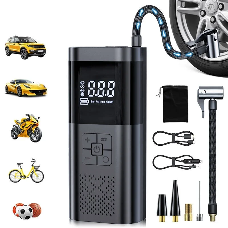 Wireless Air Pump Portable Air Compressor Smart Digital Electric Car Air Pump for Car Motorcycle Bicycle Inflator Pump
Wireless Air Pump Portable Air Compressor Smart Digital Electric Car Air Pump for Car Motorcycle Bicycle Inflator Pump