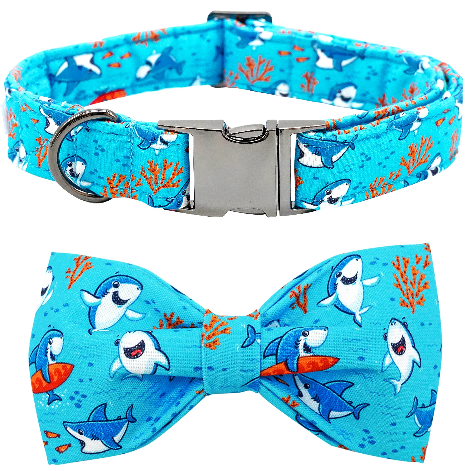 Shark Print Bowtie Dog Collar Boy Pet Collar Bow Tie Collar for Dogs Soft Durable Adjustable Dog Collars
Shark Print Bowtie Dog Collar Boy Pet Collar Bow Tie Collar for Dogs Soft Durable Adjustable Dog Collars
