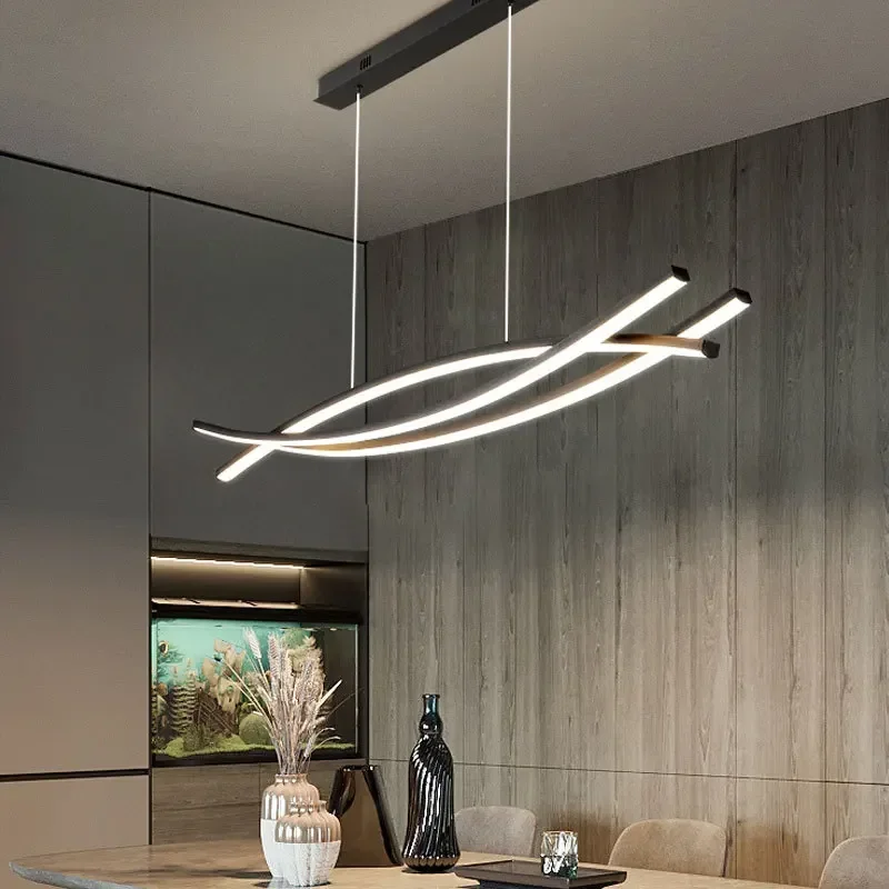 Dining table room chandelier modern simple Nordic light luxury long bar hanging lamp fashion home decor indoor pendant lighting
Dining table room chandelier modern simple Nordic light luxury long bar hanging lamp fashion home decor indoor pendant lighting