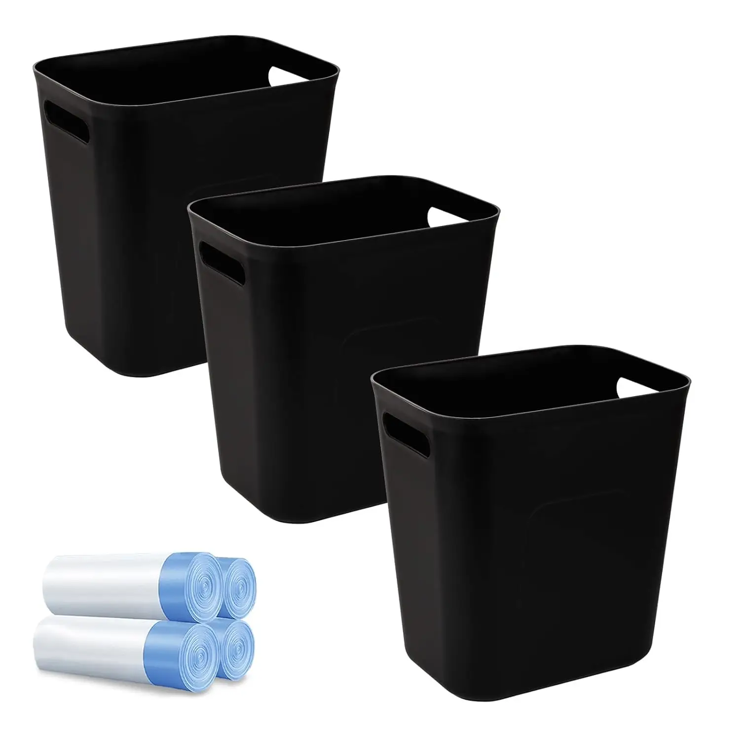 Small Bathroom Trash Can with Bags, 3.5 Gallon Wastebasket for Home Office Kitchen Dorm, 3-Pack Black
Small Bathroom Trash Can with Bags, 3.5 Gallon Wastebasket for Home Office Kitchen Dorm, 3-Pack Black