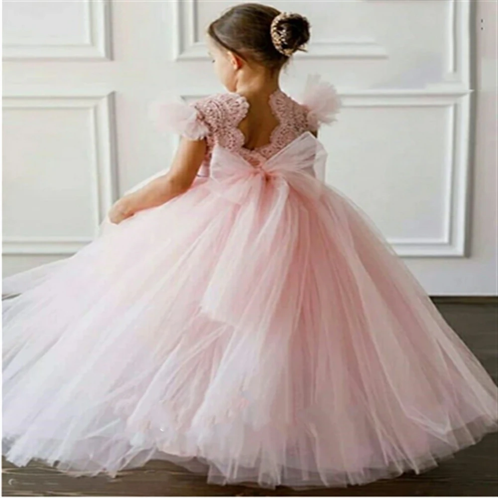 Pink Flower Girls Dresses Fluffy Lace Applique Little Princess Wedding Party Baby Child Birthday Communion Dresses Size 2-14year
Pink Flower Girls Dresses Fluffy Lace Applique Little Princess Wedding Party Baby Child Birthday Communion Dresses Size 2-14year