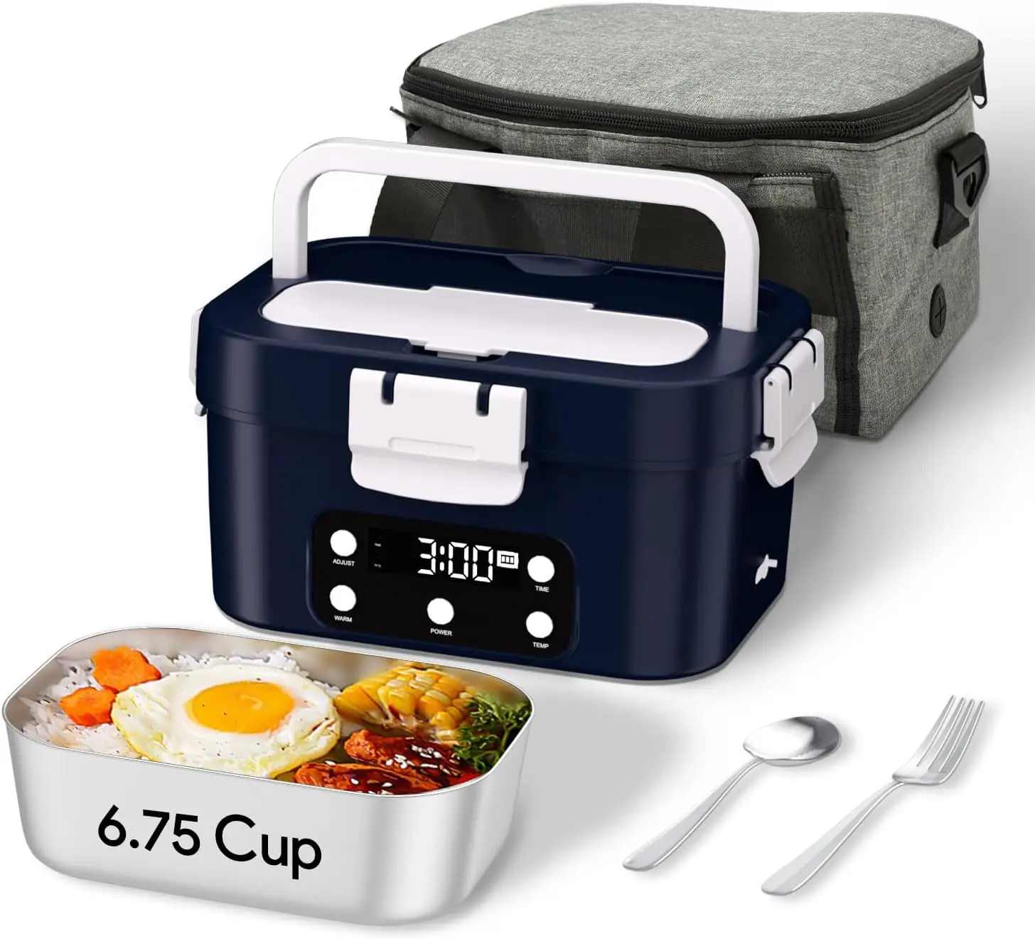 Cordless Electric Lunch Box, 1.6L Portable Food Warmer, Rechargeable Heated Meal Container for Office Travel Outdoor
Cordless Electric Lunch Box, 1.6L Portable Food Warmer, Rechargeable Heated Meal Container for Office Travel Outdoor