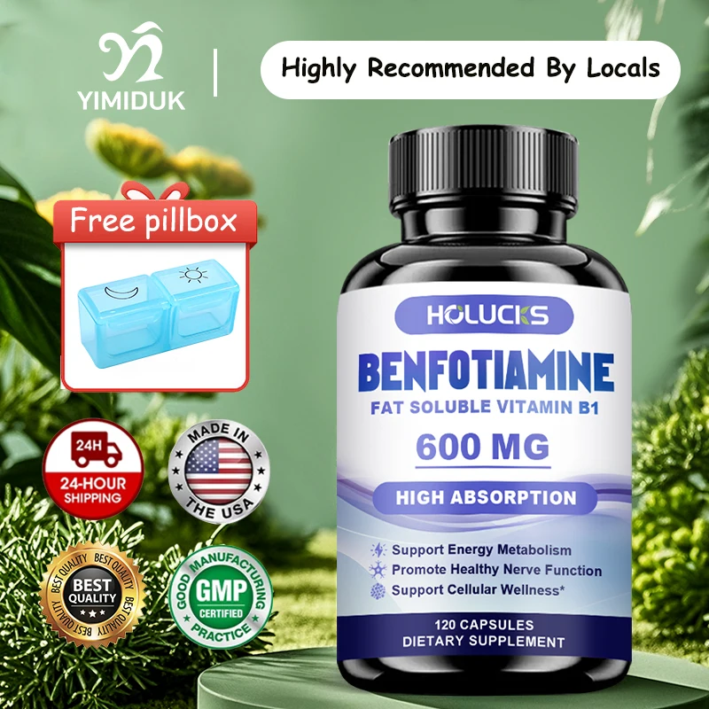 HOLUCKS Benfotiamine Supplement, Support Nervous System Health, Blood Sugar Balance, Natural Energy & General Body Wellness
HOLUCKS Benfotiamine Supplement, Support Nervous System Health, Blood Sugar Balance, Natural Energy & General Body Wellness