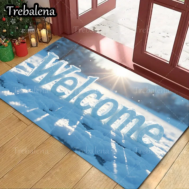 1pc Welcome Door Mat Winter Welcome Snow Scene Doormat For Home Entrance Decor
1pc Welcome Door Mat Winter Welcome Snow Scene Doormat For Home Entrance Decor