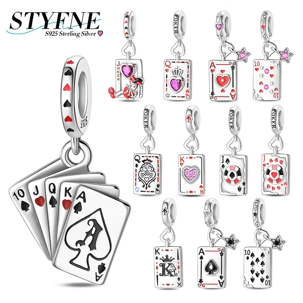 Charms 925 Silver Classic Poker Pendant Hearts A Spades A Jokers Beads Fit Diy Original Bracelet Women Jewelry Accessories Gift
Charms 925 Silver Classic Poker Pendant Hearts A Spades A Jokers Beads Fit Diy Original Bracelet Women Jewelry Accessories Gift