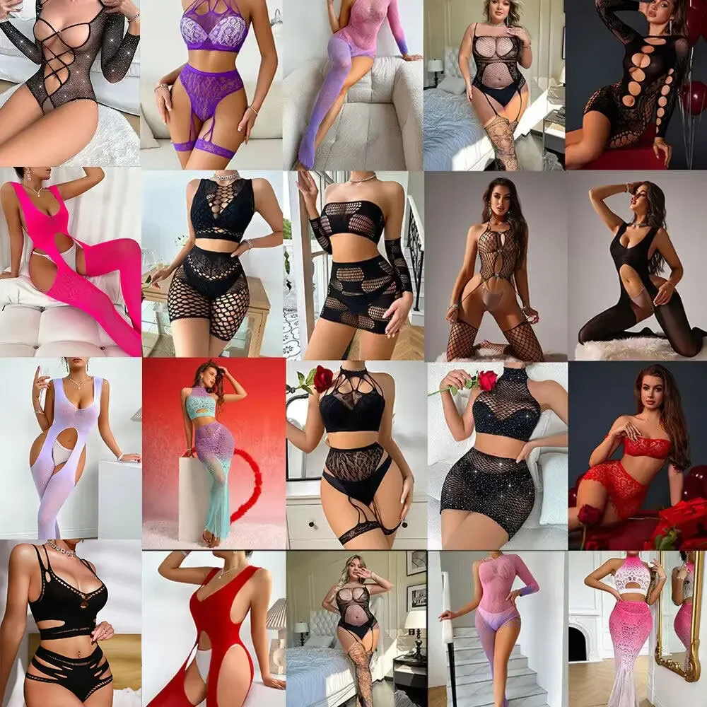 Sexy Erotic Pajamas in Multiple Colors Sexy Mesh Clothes Popular Gradient Color Hollowed Out Translucent Passionate Underwear
Sexy Erotic Pajamas in Multiple Colors Sexy Mesh Clothes Popular Gradient Color Hollowed Out Translucent Passionate Underwear