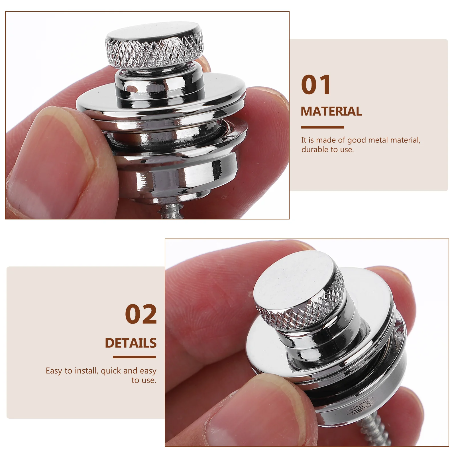 Electric Guitar Strap Lock Metal Button Anti-Falling Fixator Durable Buckle Bass Strap Lock Non-Slip Tail Nail Stable Peg
Electric Guitar Strap Lock Metal Button Anti-Falling Fixator Durable Buckle Bass Strap Lock Non-Slip Tail Nail Stable Peg