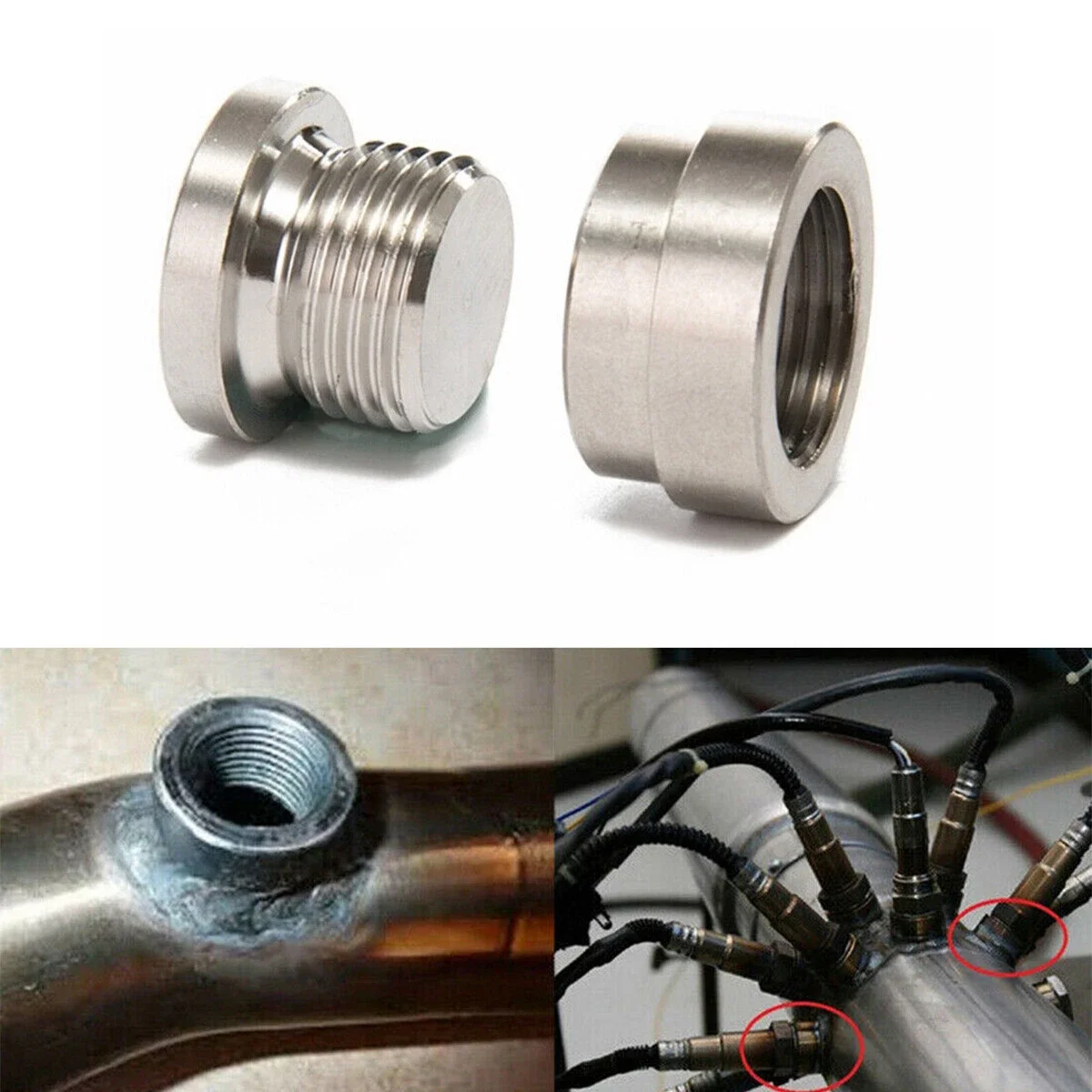 Универсальная гайка для датчика кислорода, ступенчатая пробка с резьбой M18 X 1,5, комплект заглушек для датчика кислорода O2, разъемы для установки выхлопных гаек
Универсальная гайка для датчика кислорода, ступенчатая пробка с резьбой M18 X 1,5, комплект заглушек для датчика кислорода O2, разъемы для установки выхлопных гаек