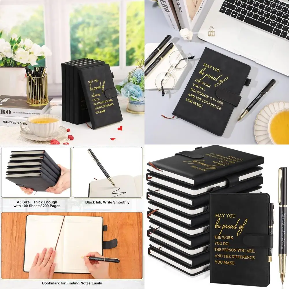 Bulk 40 Inspirational A5 Leather Notebooks with Pens as Christmas Gifts for Employees, Teachers, Nurses & Volunteers
Bulk 40 Inspirational A5 Leather Notebooks with Pens as Christmas Gifts for Employees, Teachers, Nurses & Volunteers