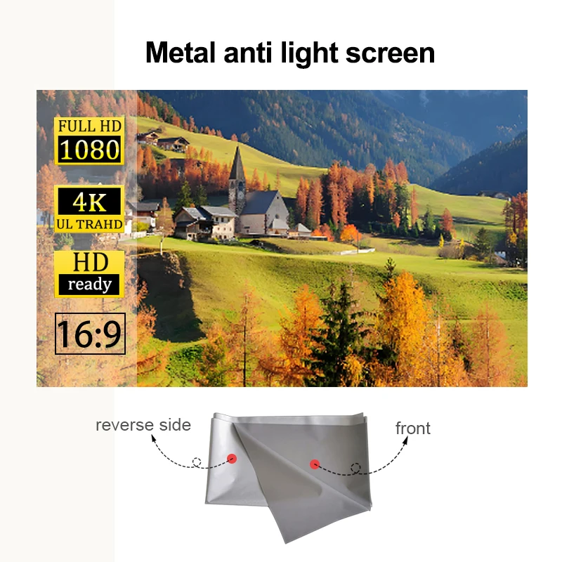 Проекционный экран, который дозволяет четкий обзор во время дня, с металлическим антибликовым экраном, а не боиться отражений.
Проекционный экран, который дозволяет четкий обзор во время дня, с металлическим антибликовым экраном, а не боиться отражений.