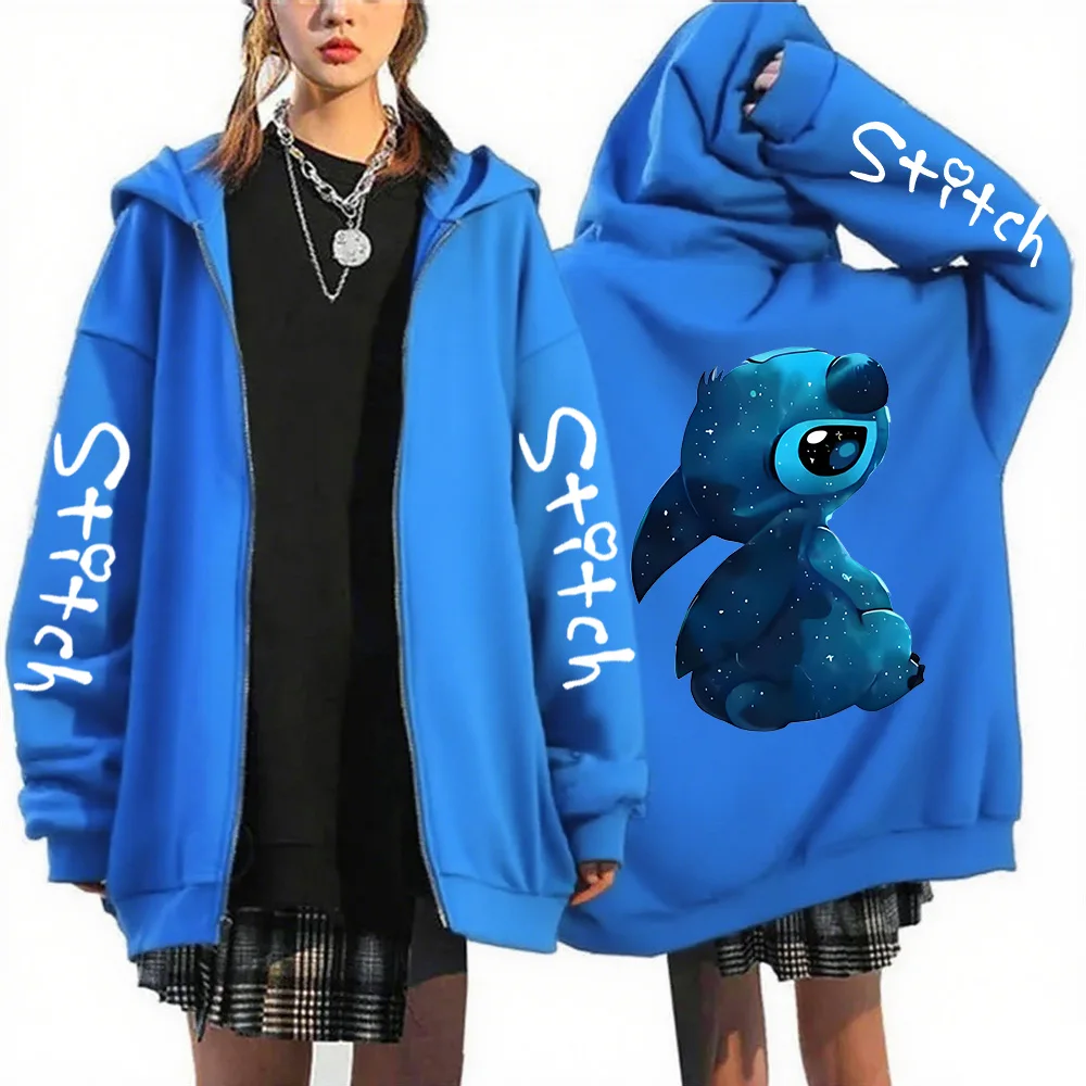 Men's and women's Lilo Stitch hooded jackets, Bonita Harajuku anime, cartoon Gothic streetwear, women's zippered sweaters
Men's and women's Lilo Stitch hooded jackets, Bonita Harajuku anime, cartoon Gothic streetwear, women's zippered sweaters