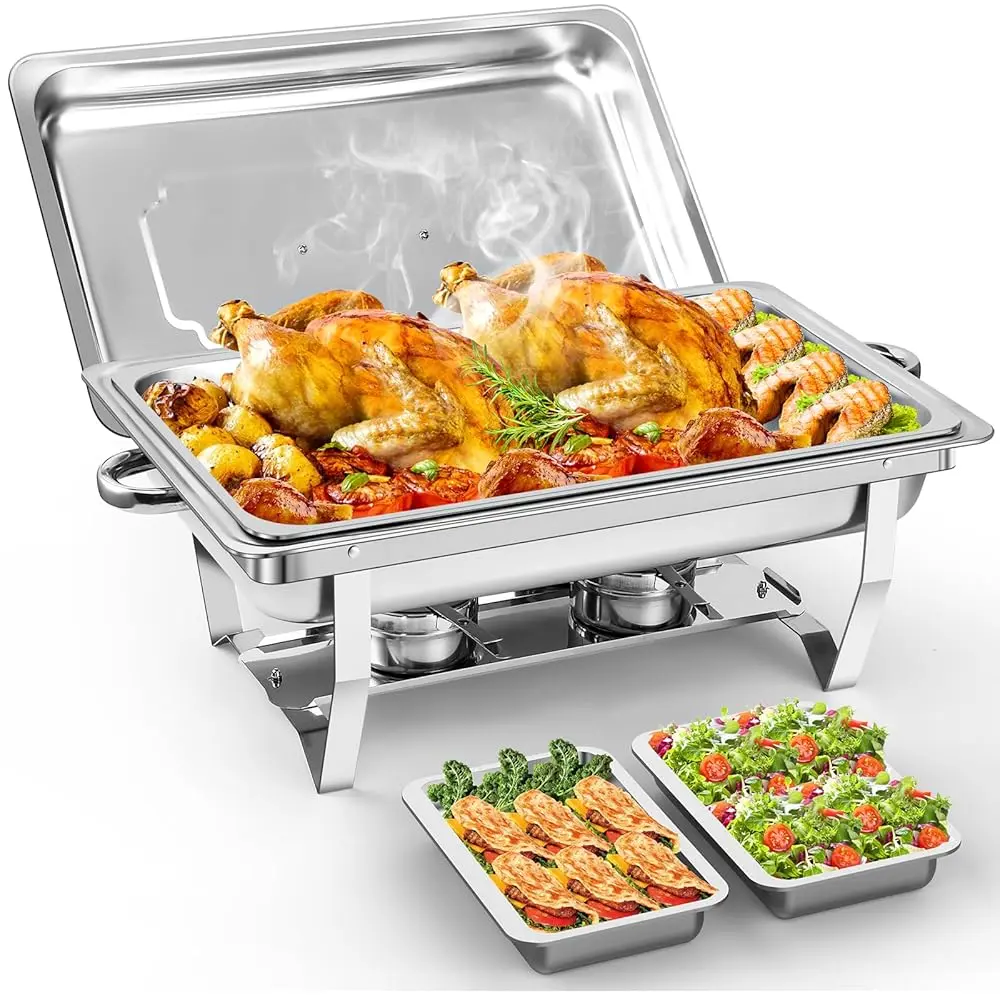 Chafing Dishes For Buffet 1 Pack, 9Qt Stainl Steel Chafing Dish Buffet Set For Party, Chafers And Buffet Food Warmers Sets With
Chafing Dishes For Buffet 1 Pack, 9Qt Stainl Steel Chafing Dish Buffet Set For Party, Chafers And Buffet Food Warmers Sets With